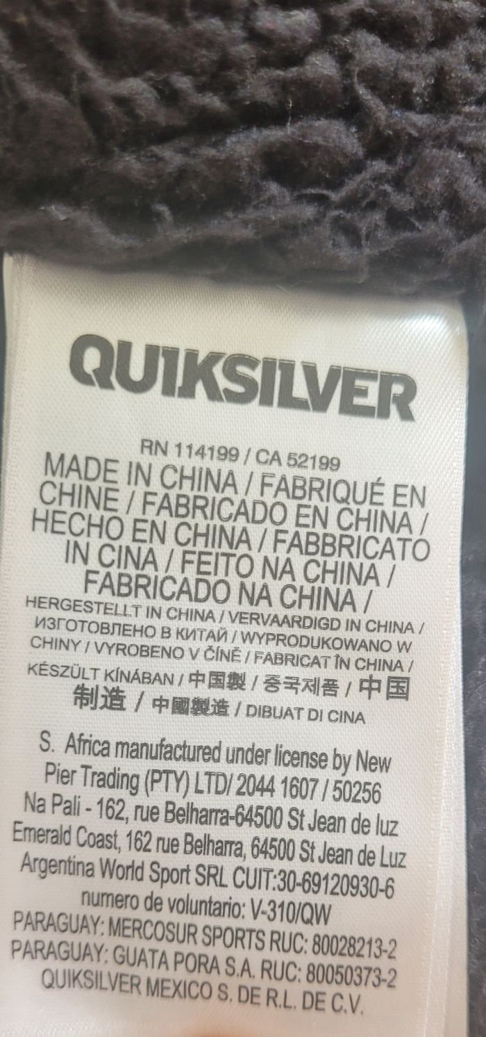 Veste d'hiver noire marque quiksilver - photo numéro 4