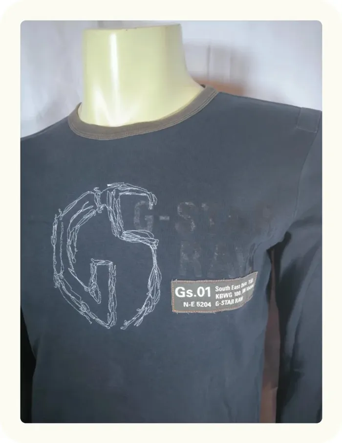 Tee shirt manches longues homme G-star raw Taille L 40 - photo numéro 3