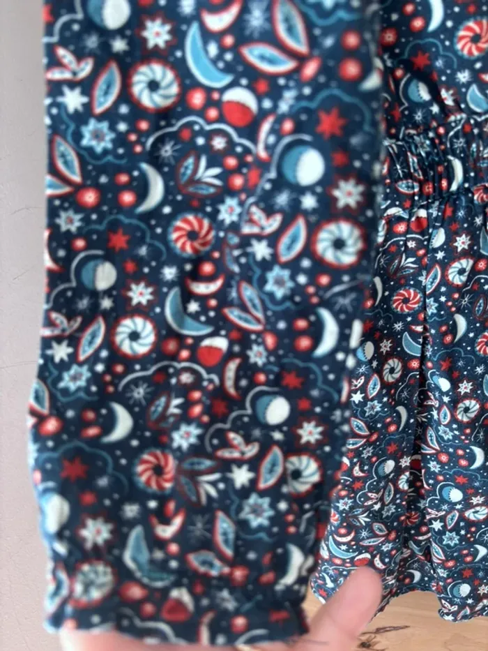 💙 superbe robe en coton à manches longues - TAO - 5 ans - photo numéro 8