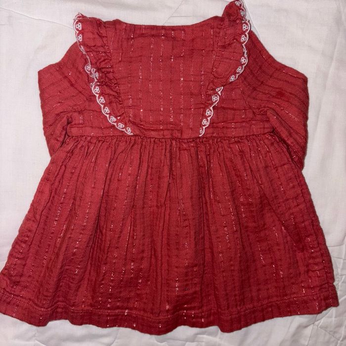 Robe sergent major brodé et fil lurex 9mois - photo numéro 4