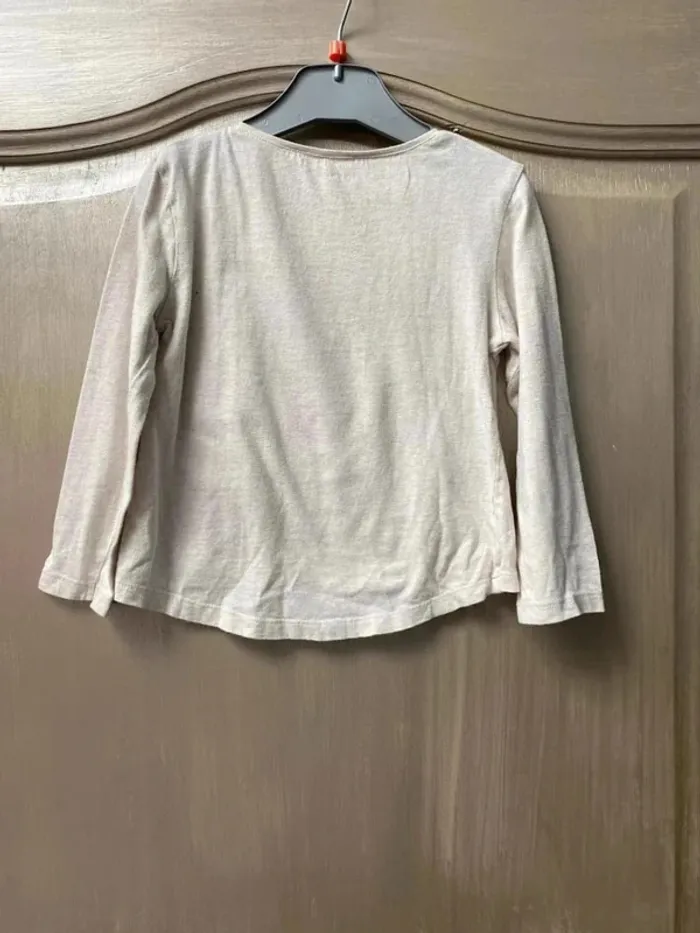 T-shirt manche longue beige licorne kiabi 4 ans - photo numéro 5