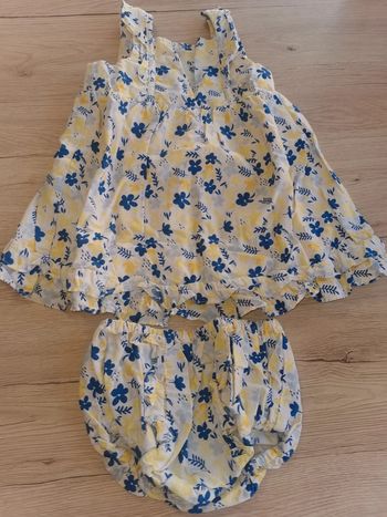 Robe + bloomer 9 mois Sgm