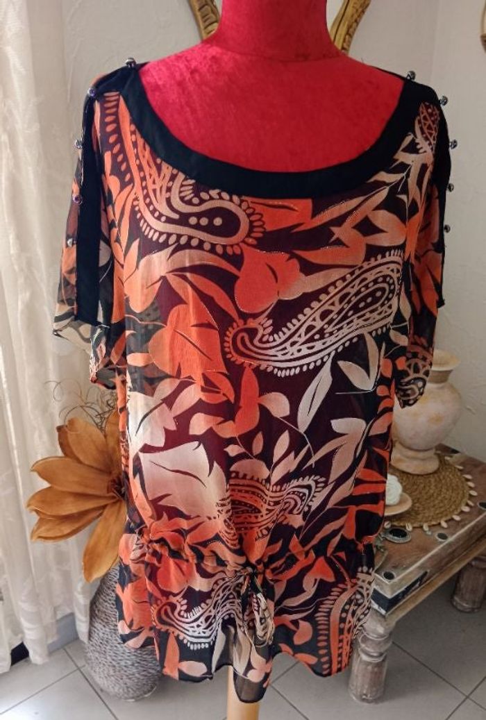 Blouse longue ouverte sur les bras neuve  - XXL