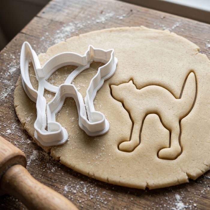 Emporte-pièce Chat Dos Rond Halloween - Découpoir pour Biscuit et Sablé