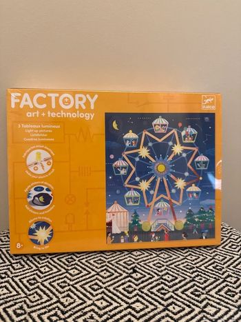 Djeco - Coffret créatif "Là-haut" Tableaux à illuminer Factory