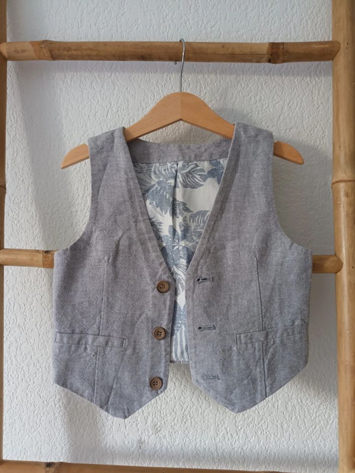 Gilet sans manches coloris gris chiné 6 ans