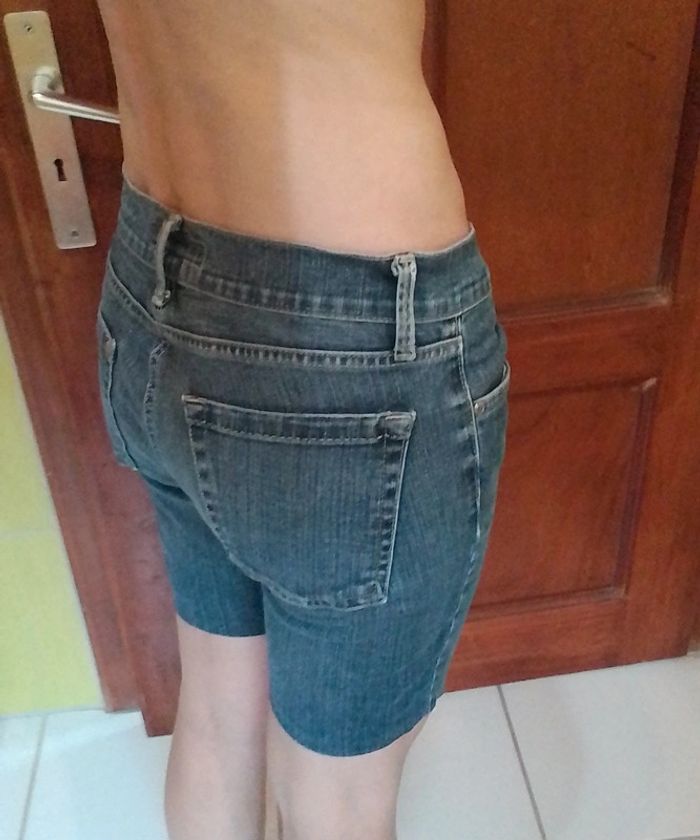 Short en jeans femme Bleu Zara - photo numéro 5