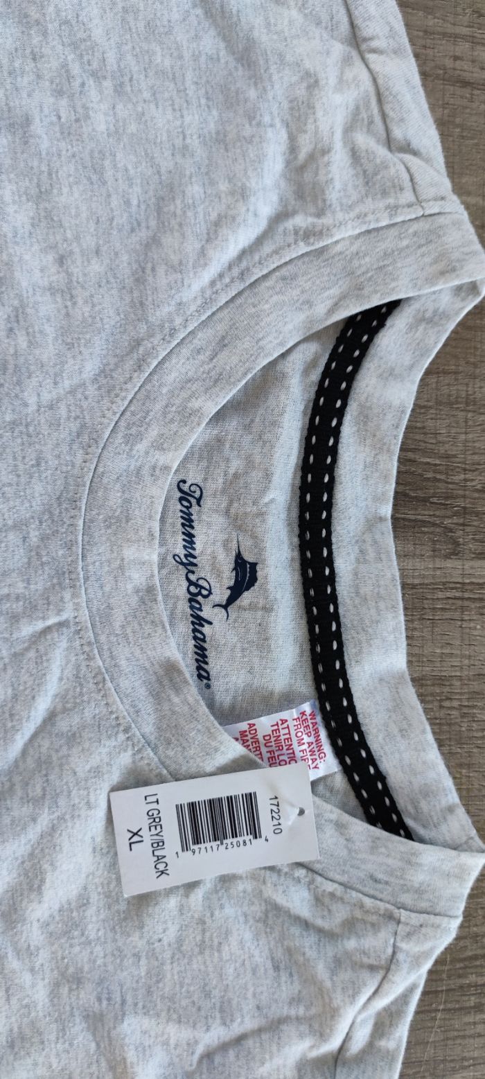 T-shirt à manches courtes pour homme marque Tommy Bahama taille XL couleur gris - photo numéro 5