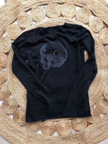 Pull noir col v 36 38 Karl Marc John