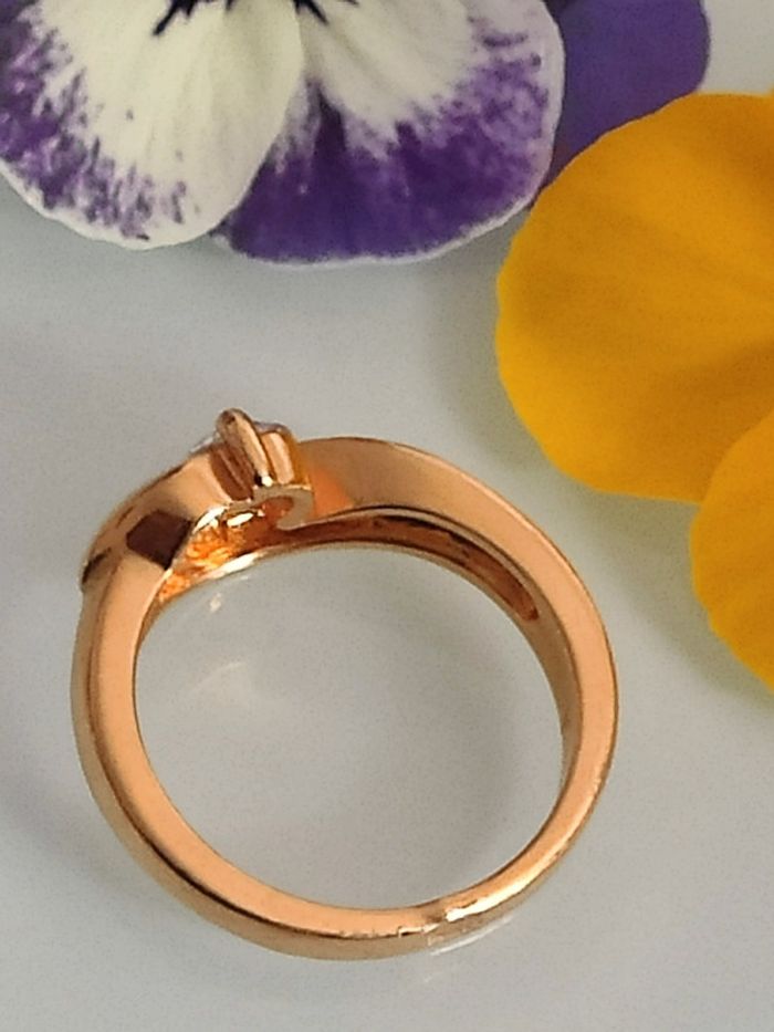 Bague plaqué or cristal - photo numéro 6