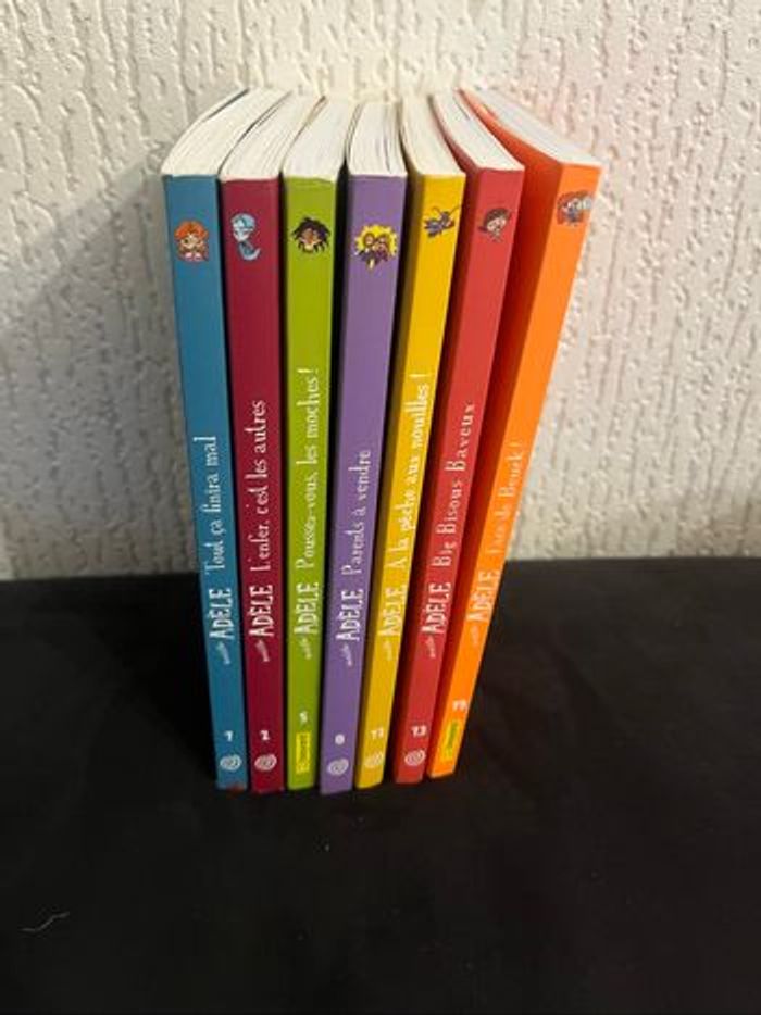 7 livres mortelle Adele de 1,2,5,8, 12 et 13,  19  vendu à l’unité  6,50.