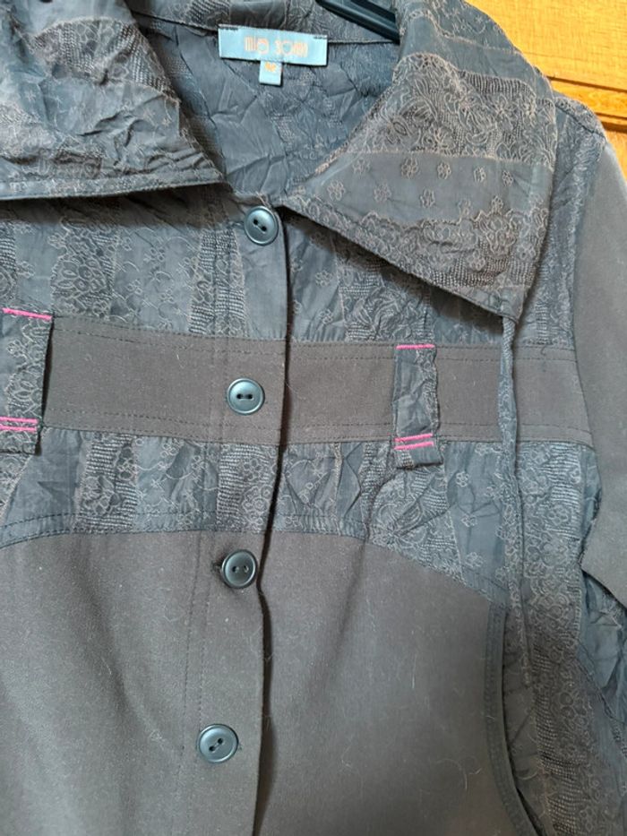 Veste marron glacé avec broderie taille 42 mia soana - photo numéro 2