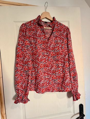 Blouse fleuris rouge T38