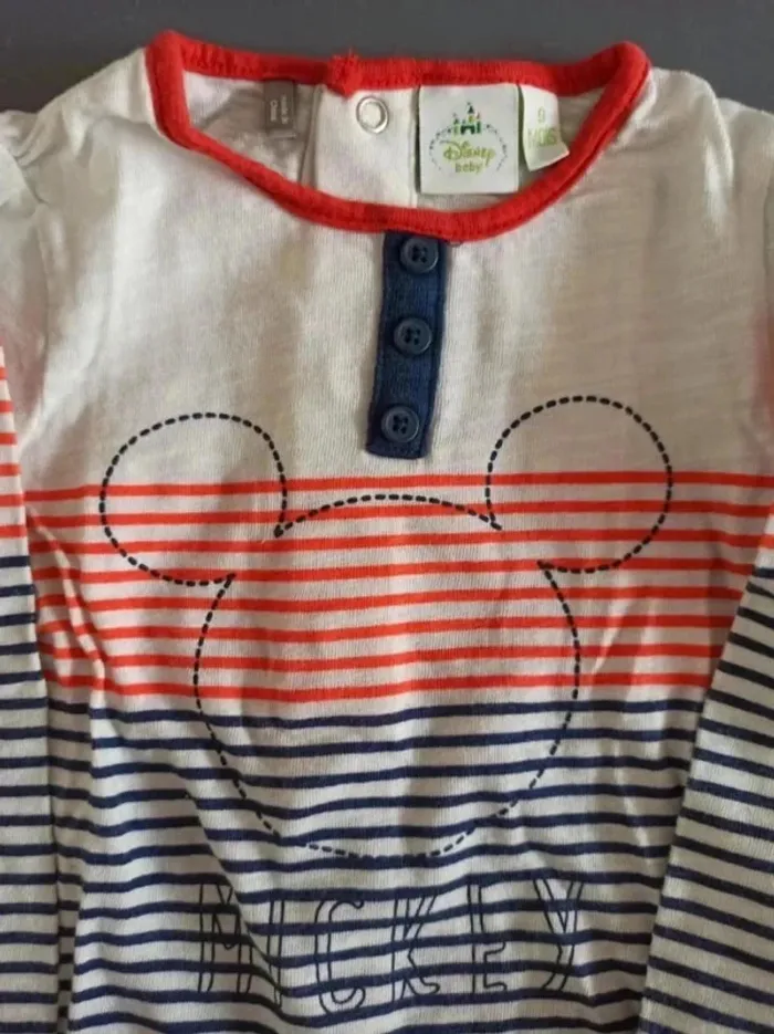 Lot 2 t-shirts manches longues 9 mois - photo numéro 2