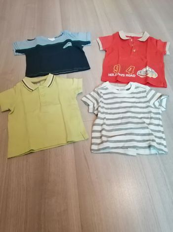 Lot de 4 tee shirt manches courtes 6mois
