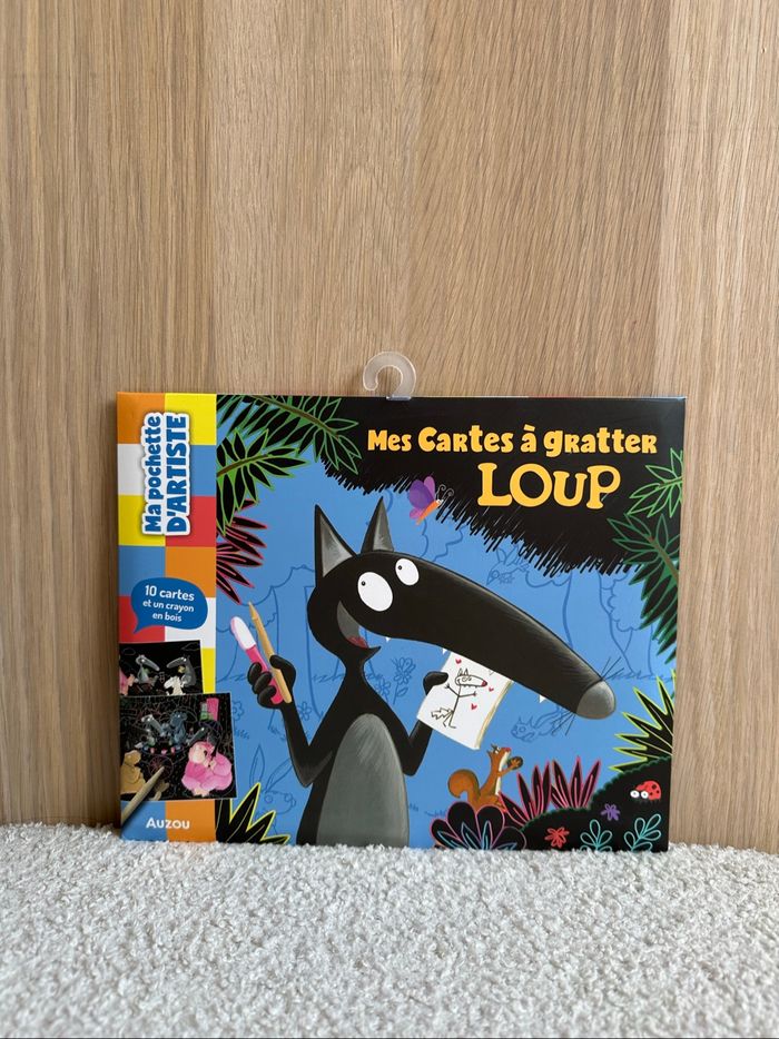 Pochette mes cartes à gratter loup
