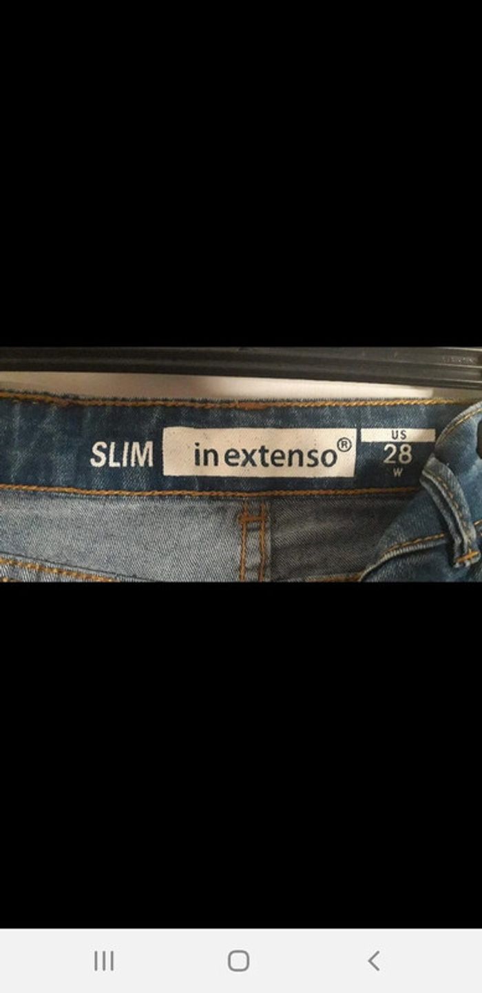 Pantacourt en jeans, slim. In extenso. T38. - photo numéro 3