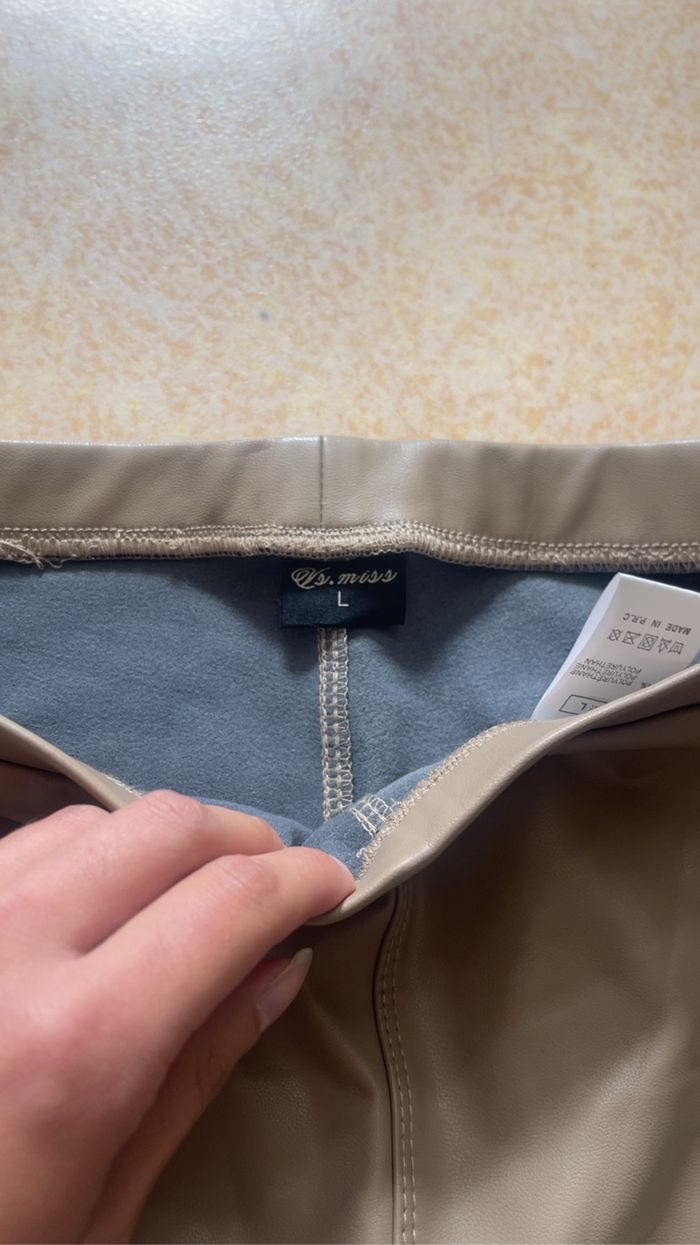 Legging pantalon cuir taille L - photo numéro 4