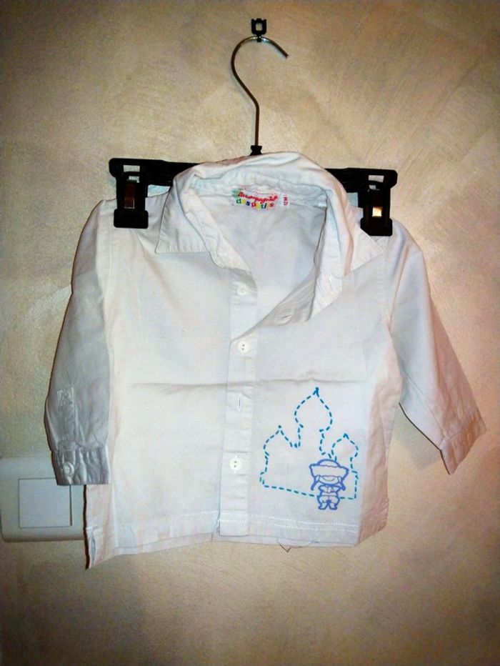 Chemise blanche la compagnie des petits taille 12 mois