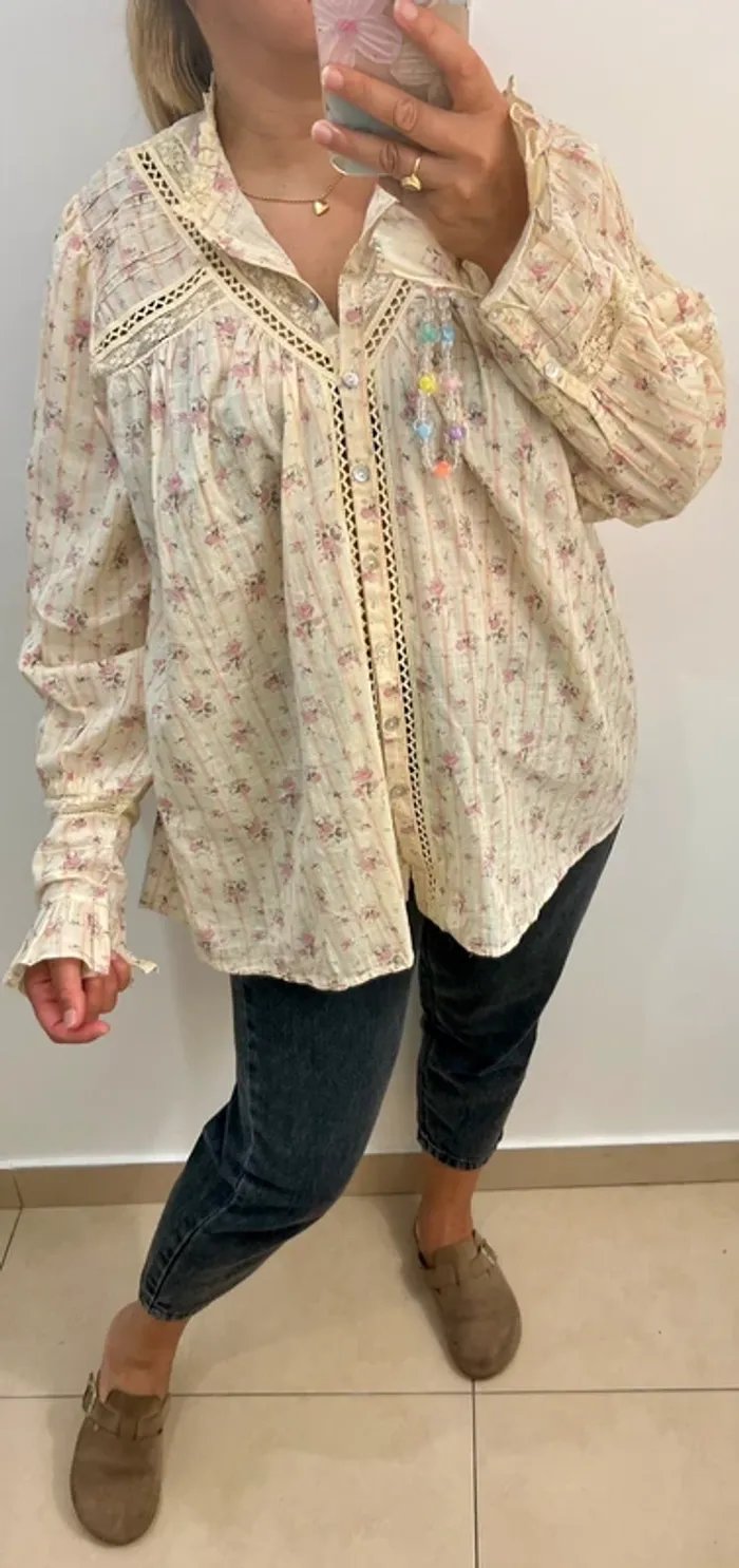 Chemise romantique Haby  Ba&sh taille 40 - photo numéro 4