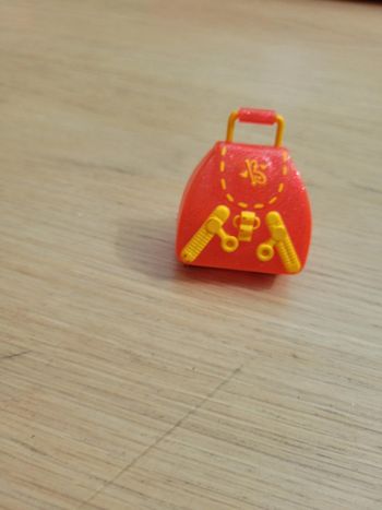 Sac à dos rigide valise pour pour poupée barbie paillettes translucide