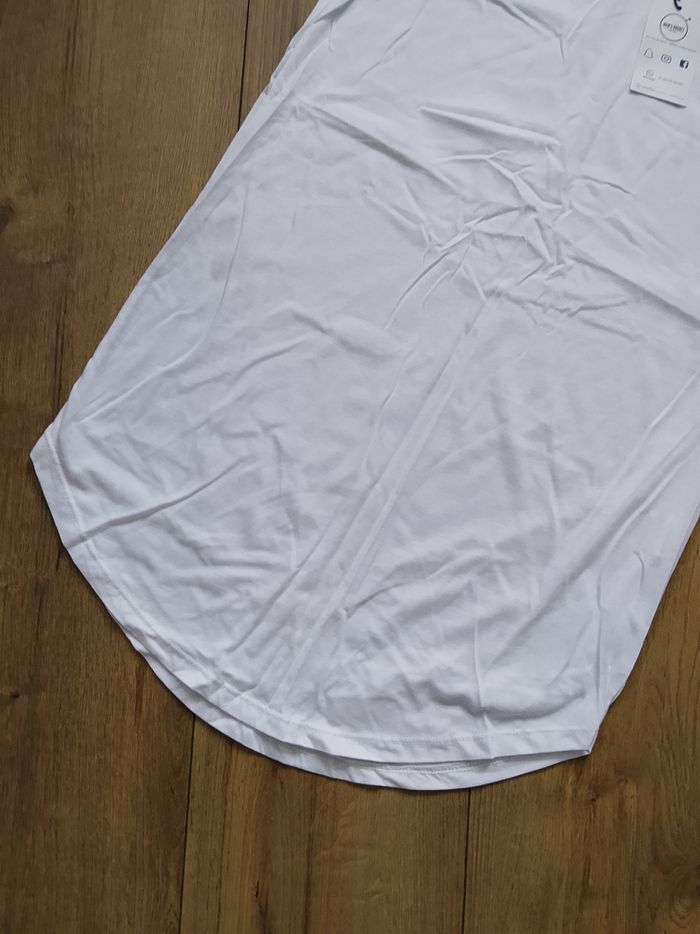 T-shirt uni blanc en coton pour homme manches courtes S MTX - photo numéro 2