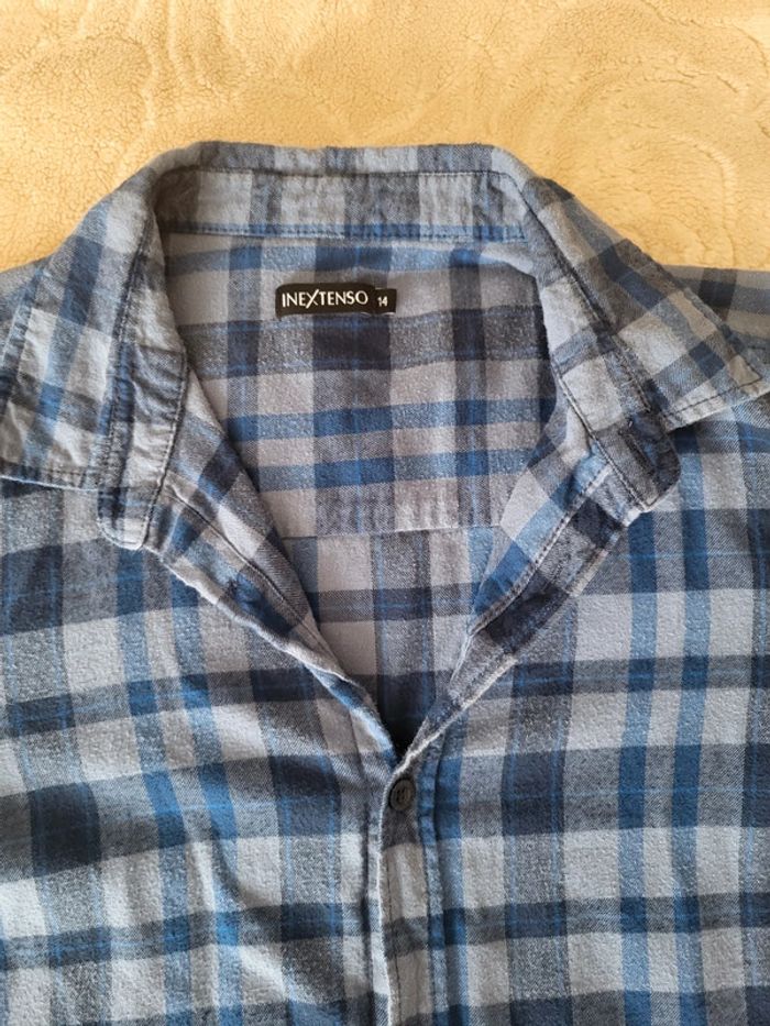 Chemise à carreaux bûcheron garçon 14 ans inextenso - photo numéro 4