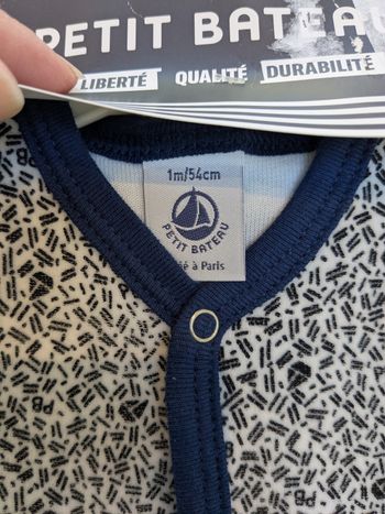 Pyjama Petit Bateau 1 mois neuf