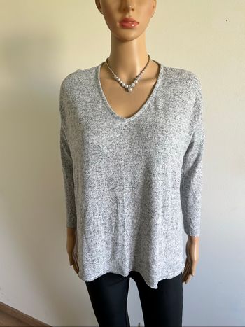 Pull court gris à manches longues Only taille XS TBE