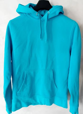 Sweat à capuche bleu turquoise