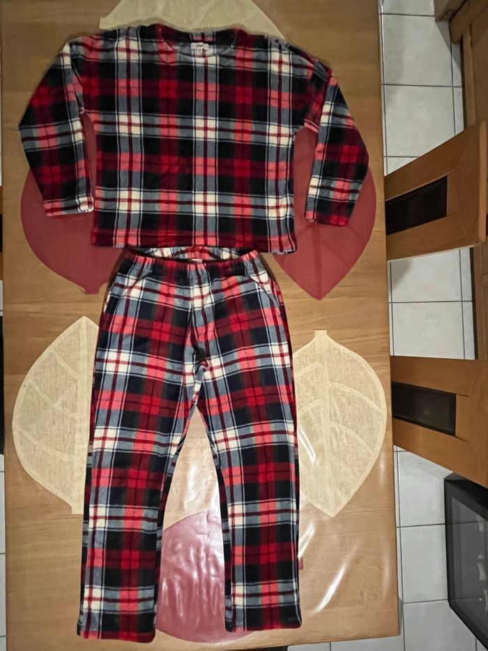 Ensemble Pyjama polaire à carreaux Etam Taille S en TBEG - photo numéro 3