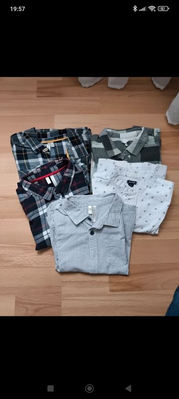 Lot chemises manches longues