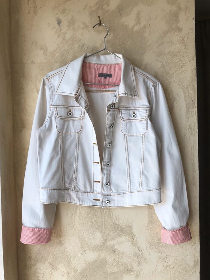 Veste en jean blanc Tex 42