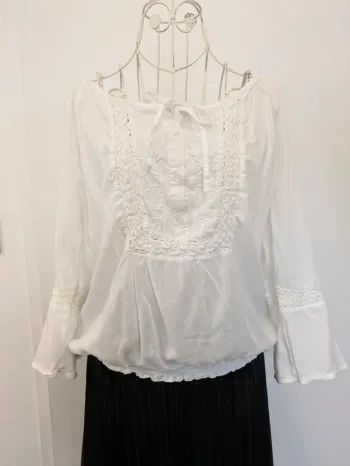 Blouse légère blanche/crème 40