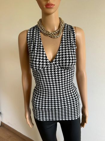 Top pied de poule noir et blanc Morgan taille XS jamais porté