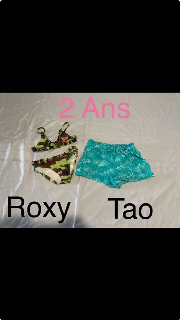 Lot 2 articles maillot de bain et short taille 2 ans
