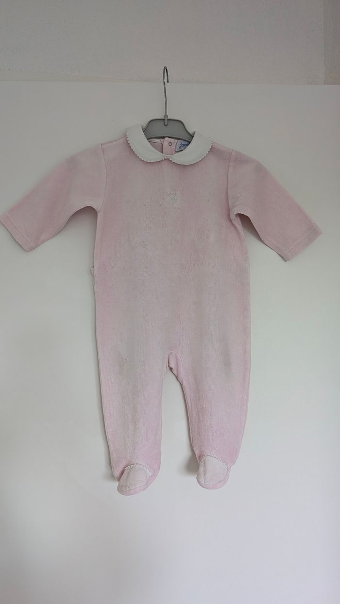 Pyjama chic velours rose  Jacadi 6 mois