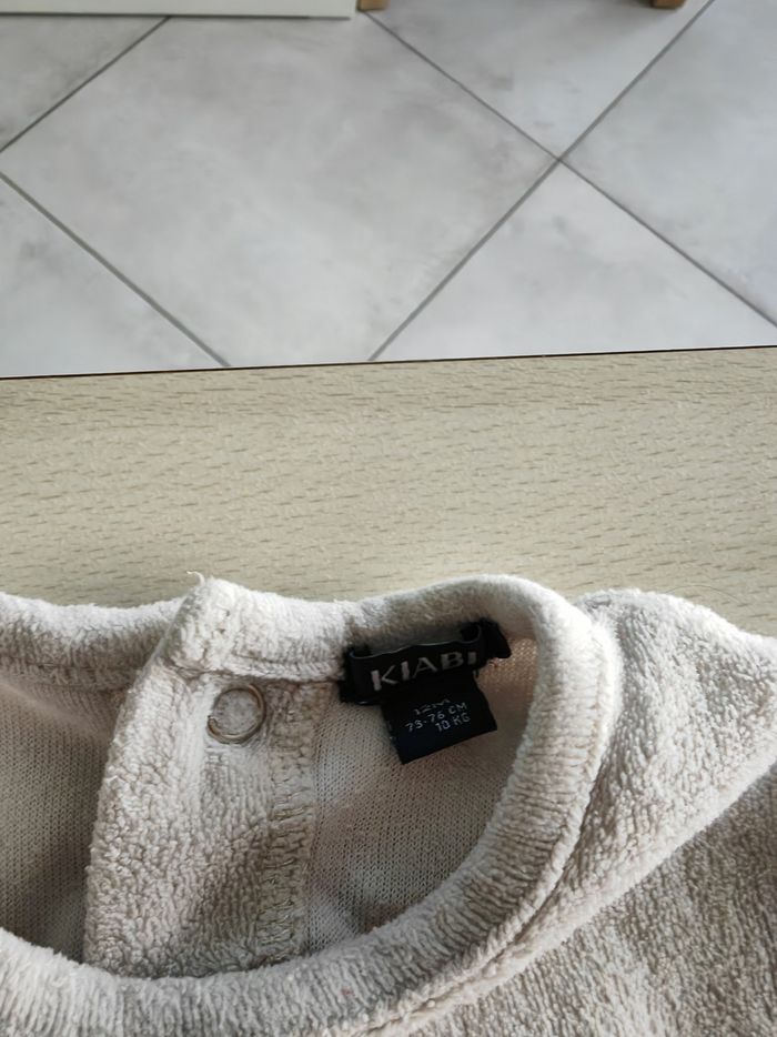Pyjama kiabi blanc et crème 12 mois - photo numéro 2