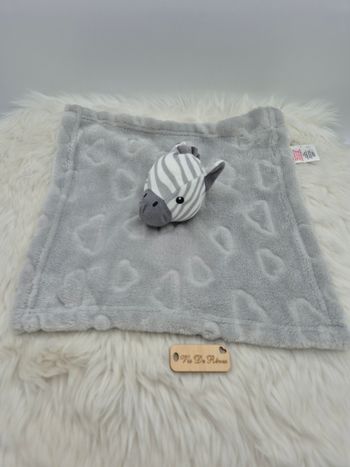 Doudou plat carre Zèbre Gris Nuage Primark