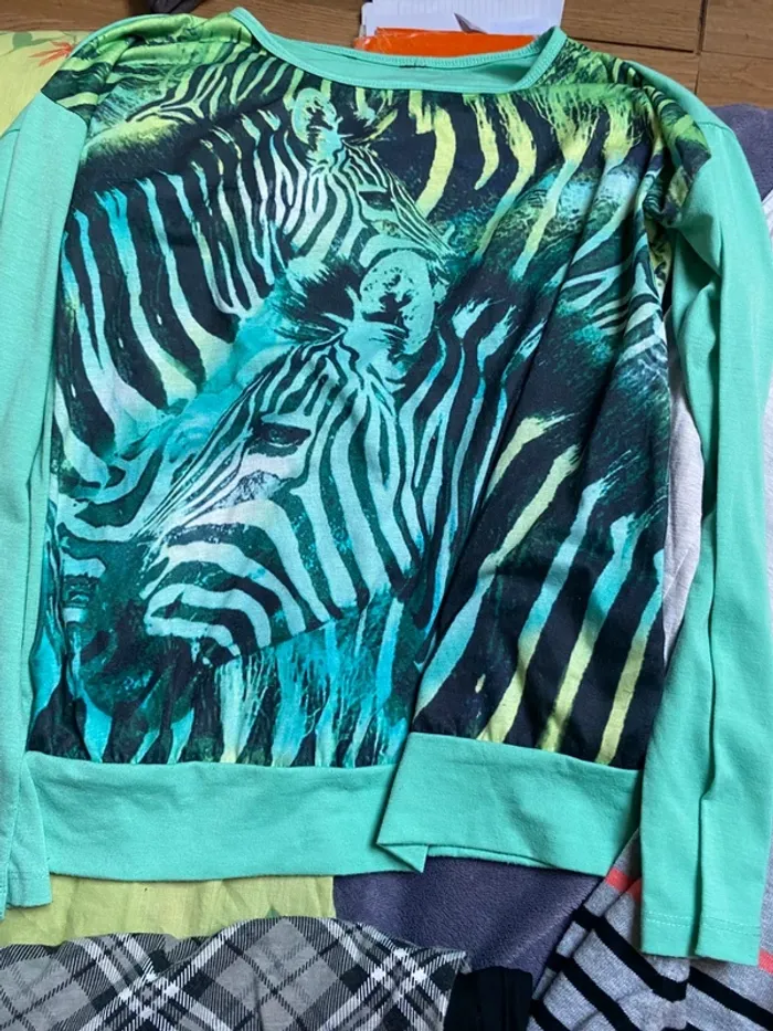 7 tee shirt manches longues + 1 gilet 14 ans - photo numéro 9