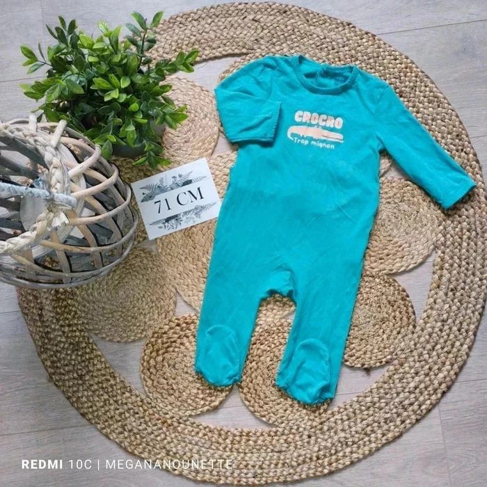 🦖 Pyjama grenouillère Kiabi - 9 mois / 71 cm 💙