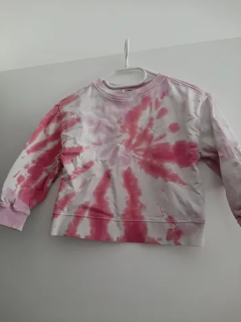 Sweat crop top Cruel pancake rose et blanc Taille 1