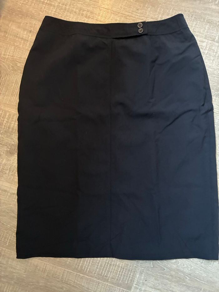 Jupe crayon bleu marine 1.2.3 taille 46 TBE