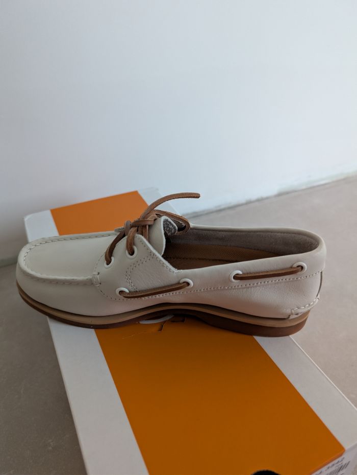Timberland Classic Boat Shoe / Mocassins - Natural Full Grain - Taille 37,5 - photo numéro 2