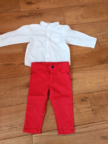 Ensemble chemise pantalon 12 mois