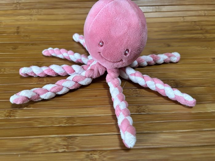 Doudou pieuvre rose nattou