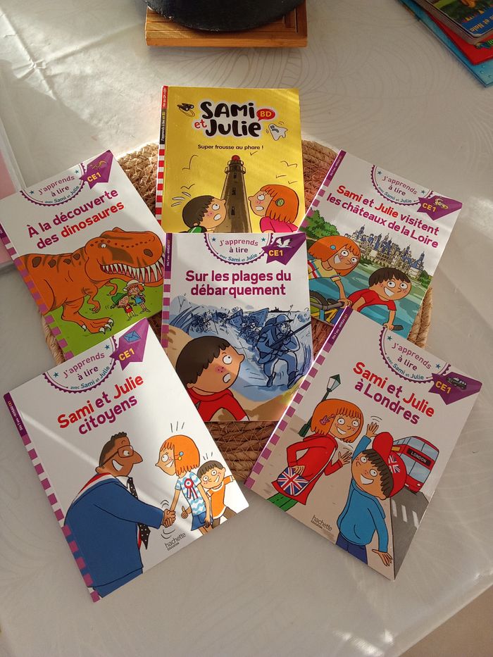 Lot de livres premières lectures Sami et Julie CE1