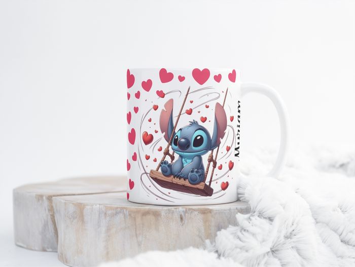 Mug stitch coeur love