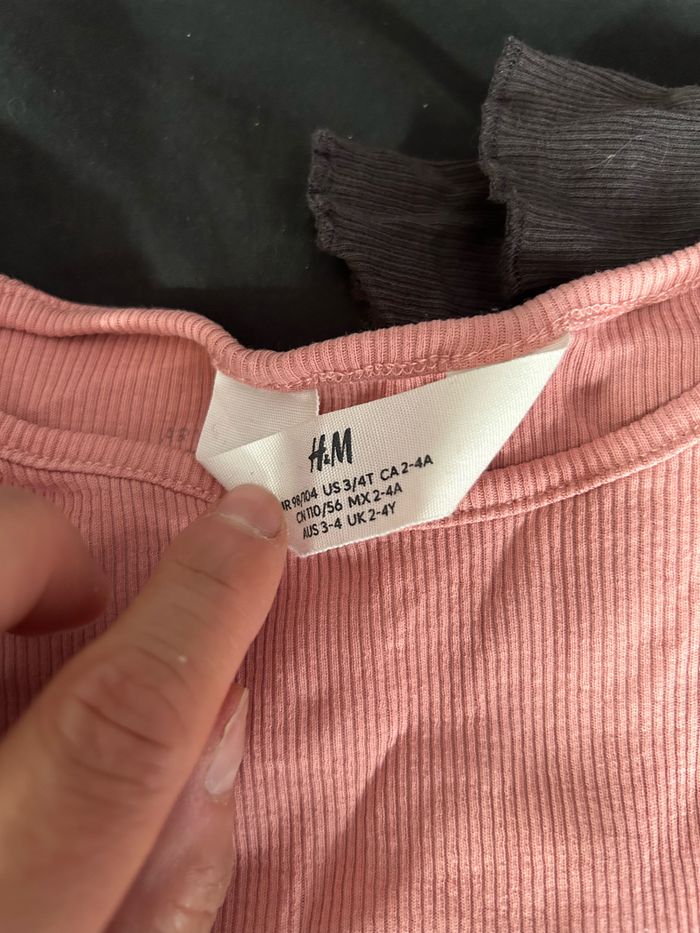 Lot 3 tee shirts manches papillons 3/4 ans - photo numéro 2