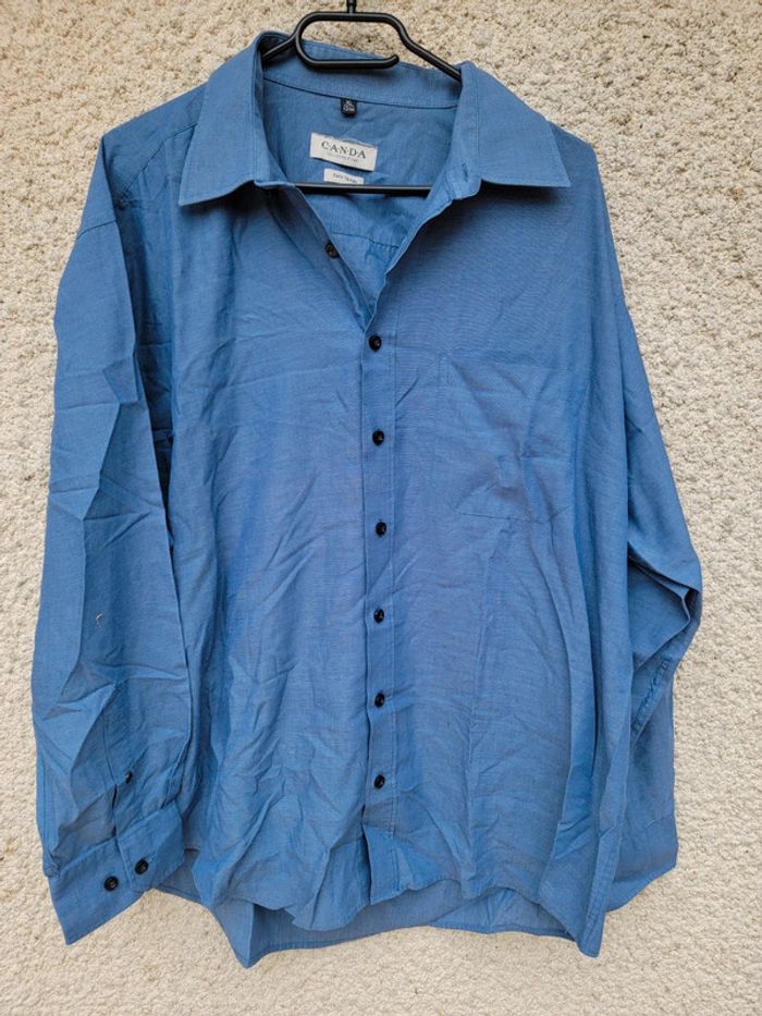 Chemise bleu oversize baggy grunge